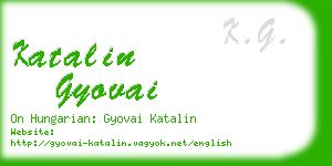 katalin gyovai business card